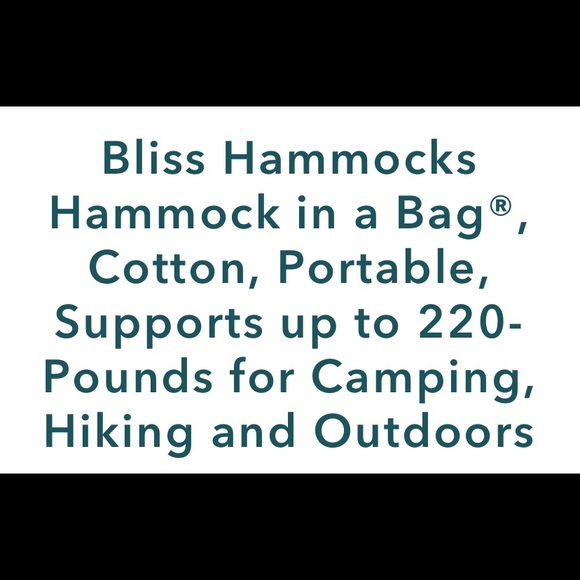 🏝 NWT Bliss Eco-Friendly Hammock in a Bag - Picture 15 of 16